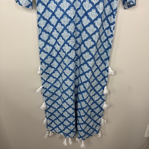 Roller Rabbit Jemina Punta Long Kurta 3/4 Sleeves Maxi Dress Side Slits Small - Picture 10 of 11